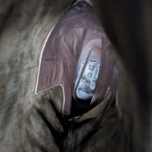 Marni Brown Suede Boots with Lug Sole - Picture 3 of 16